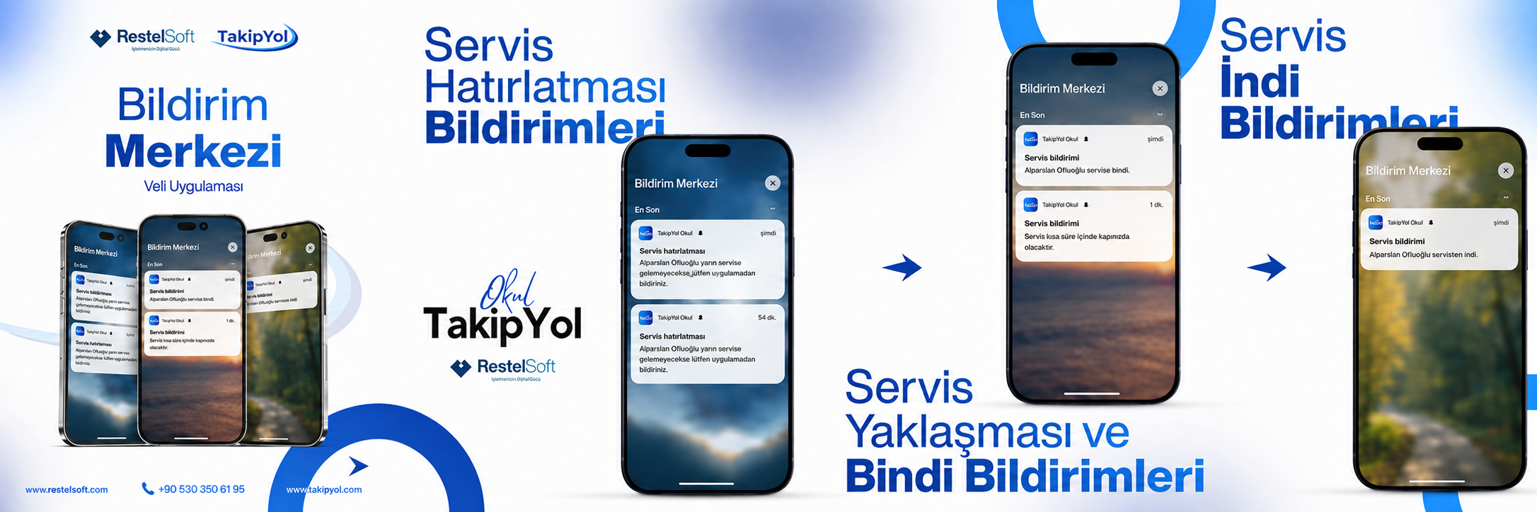 TakipYol bildirim merkezi: servis hatırlatması, yaklaşma, bindi ve indi bildirimleri